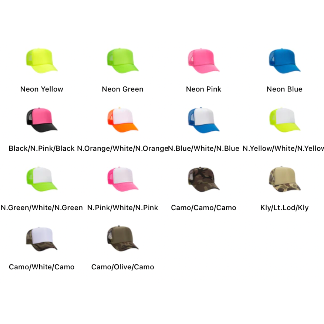 CUSTOM EMBROIDERED FOAM TRUCKER HAT