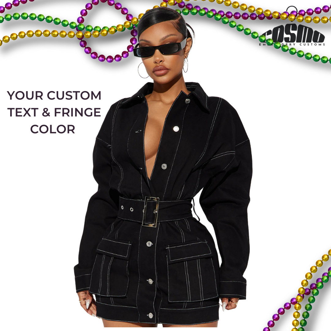 Mardi Gras Denim Mini Dress - STYLE 2