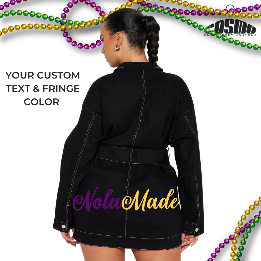 Mardi Gras Denim Mini Dress - STYLE 2