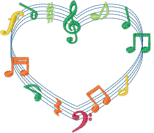 HEART & MUSIC NOTES