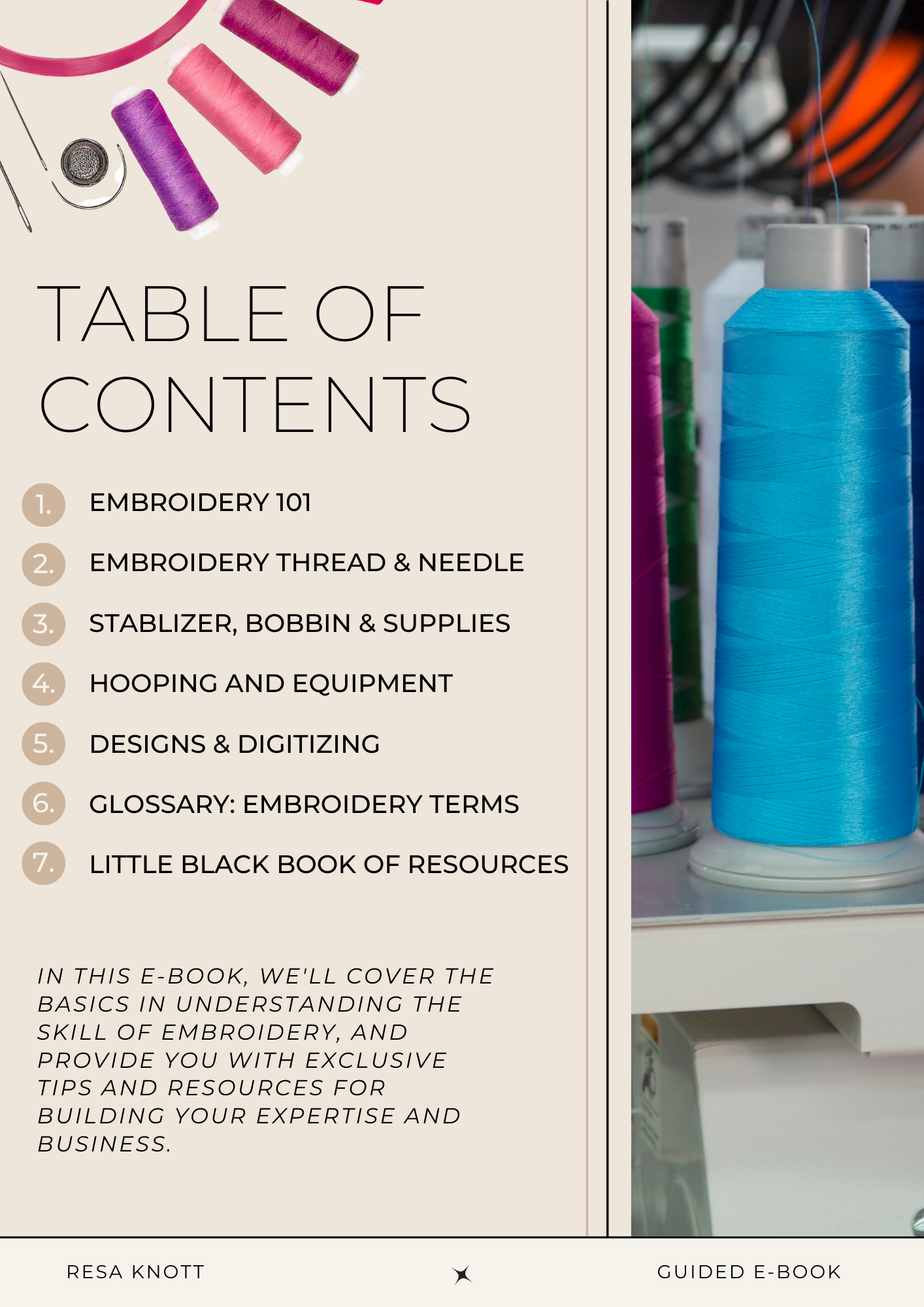 E-BOOK: AN EXPERTS GUIDE TO MACHINE EMBROIDERY